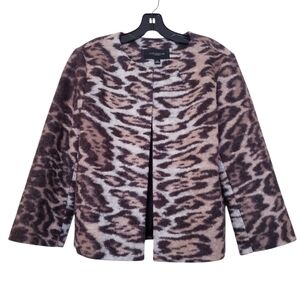 Ann Taylor Leopard Print Wool Jacket